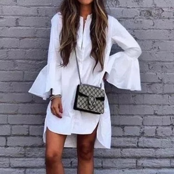 bijouxarmoire Dresses & Skirts - Ruffle sleeve shirt dress